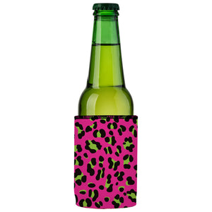80s Leopard Print Stubby Cooler - Standard