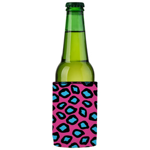 Pink Leopard Print Stubby Cooler 2-Pack - Standard