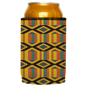Ghana Kente Stubby Cooler - Standard