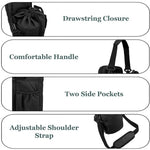 Purple Portable Crossbody Water Bottle Holder with Multiple Pockets - Thermal Cooler Bag