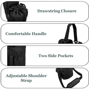 Purple Portable Crossbody Water Bottle Holder with Multiple Pockets - Thermal Cooler Bag