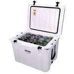 VEVOR Insulated Portable Cooler, 60L, Holds 65 Cans, Ice Retention Hard Cooler with Heavy Duty Handle, Ice Chest Lunch Box for Camping, Beach, Picnic, Travel, Outdoor, Keeps Ice for up to 6 Days
