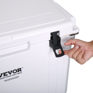 VEVOR Insulated Portable Cooler, 60L, Holds 65 Cans, Ice Retention Hard Cooler with Heavy Duty Handle, Ice Chest Lunch Box for Camping, Beach, Picnic, Travel, Outdoor, Keeps Ice for up to 6 Days