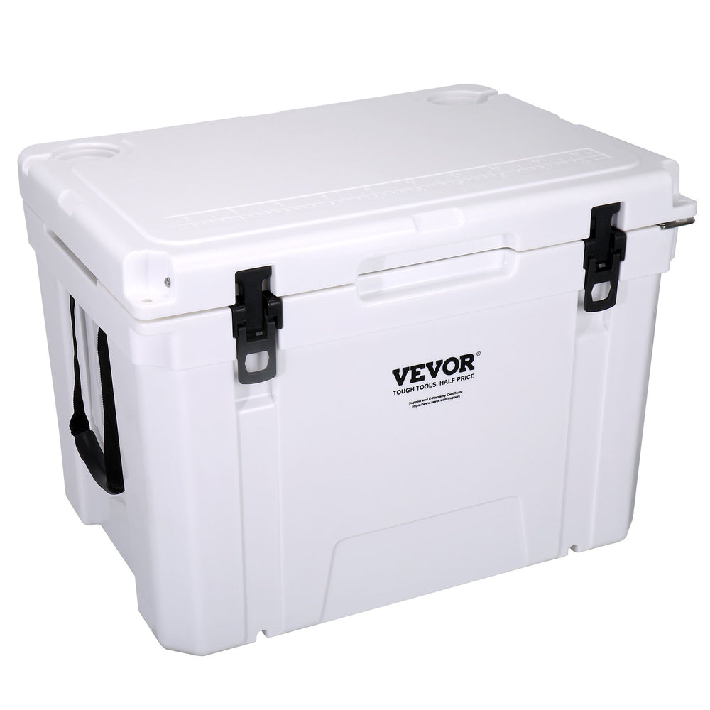 VEVOR Insulated Portable Cooler, 60L, Holds 65 Cans, Ice Retention Hard Cooler with Heavy Duty Handle, Ice Chest Lunch Box for Camping, Beach, Picnic, Travel, Outdoor, Keeps Ice for up to 6 Days