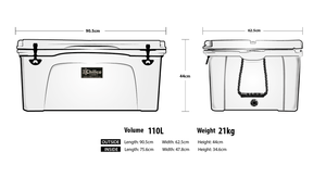 110 Litre Arctic White Esky Cooler