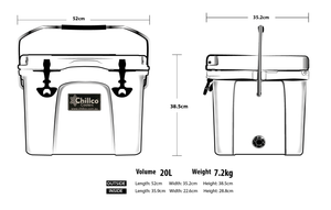 20 Litre Arctic White Esky Cooler - Tradies Lunchbox