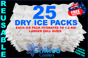 25 X CHILLCO DRY GEL ICE PACKS