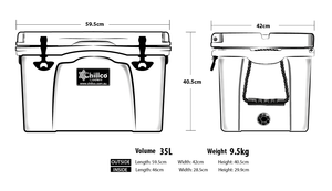 35 Litre Arctic White Esky Cooler -