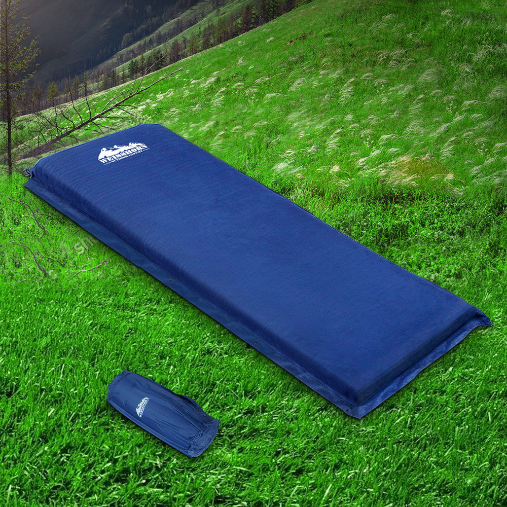 Weisshorn Single Size Self Inflating Mattress - Blue 10cm