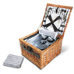 Alfresco 2 Person Picnic Basket Set Baskets Vintage Outdoor Insulated Blanket