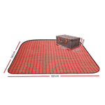Alfresco 4 Person Picnic Basket Set Insulated Blanket Bag Red