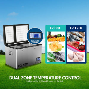 Kolner 125l Portable Fridge Cooler Freezer Camping Car Refrigerator